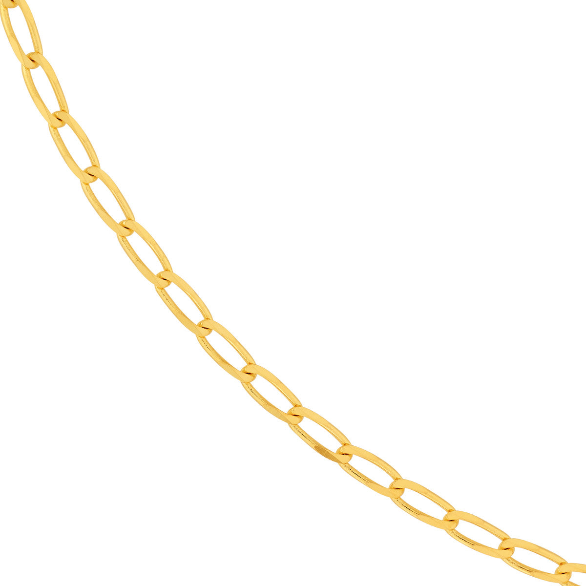 14K Yellow Gold 3.00mm Long Link Curb Chain Birmingham Jewelry Gold Chain Birmingham Jewelry