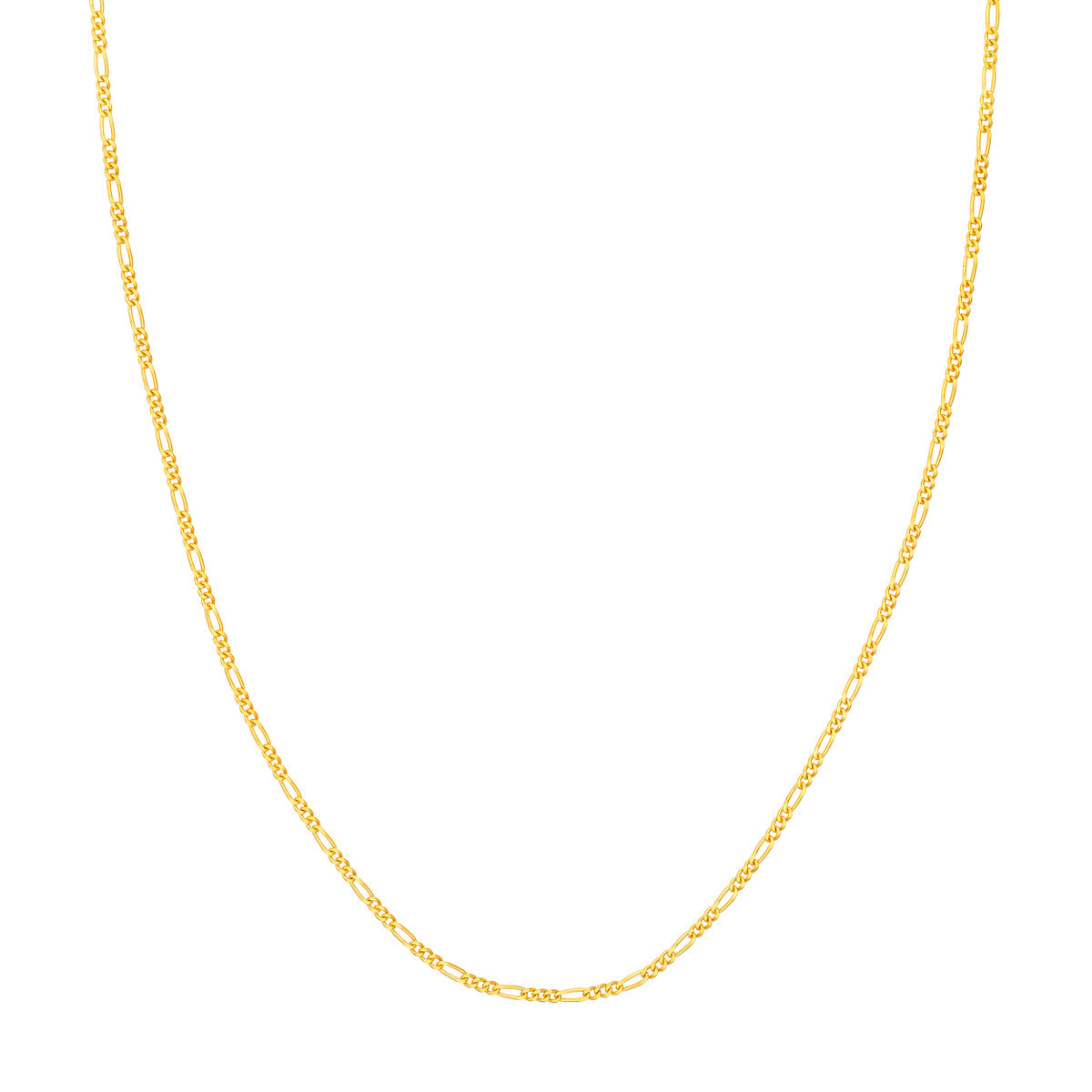14K Yellow Gold 1.90mm Figaro 3+1 Chain