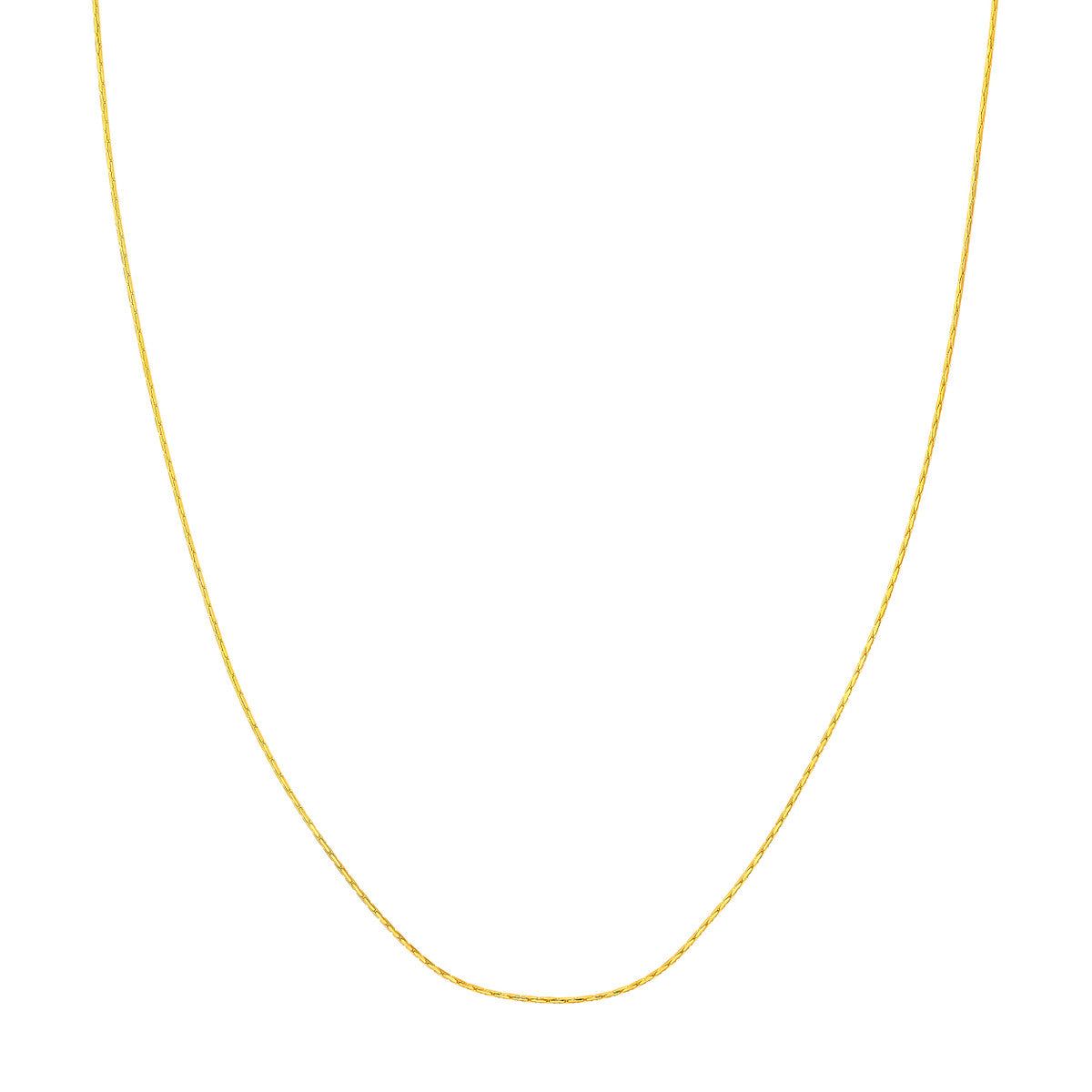 14K Yellow Gold 0.80mm D/C Round Forzentina Chain