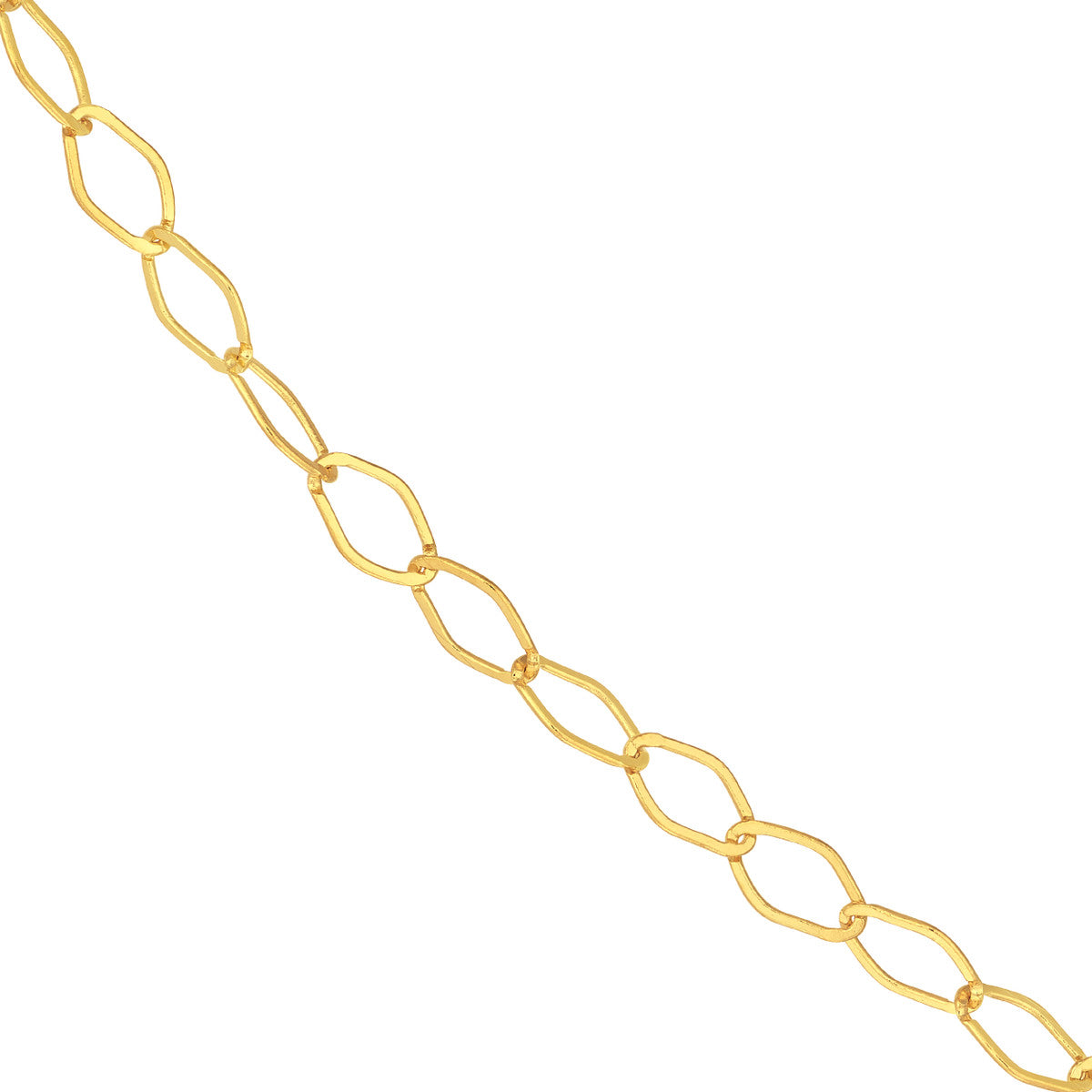 14K Yellow Gold 2.50mm Single Link Piatto Chain Birmingham Jewelry Gold Chain Birmingham Jewelry