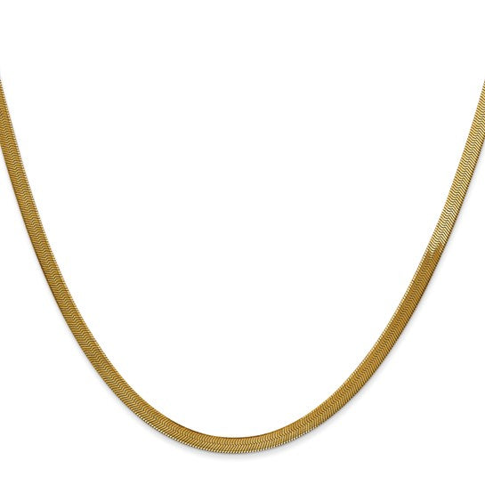 14K Yellow Gold Silky Herringbone Chain
