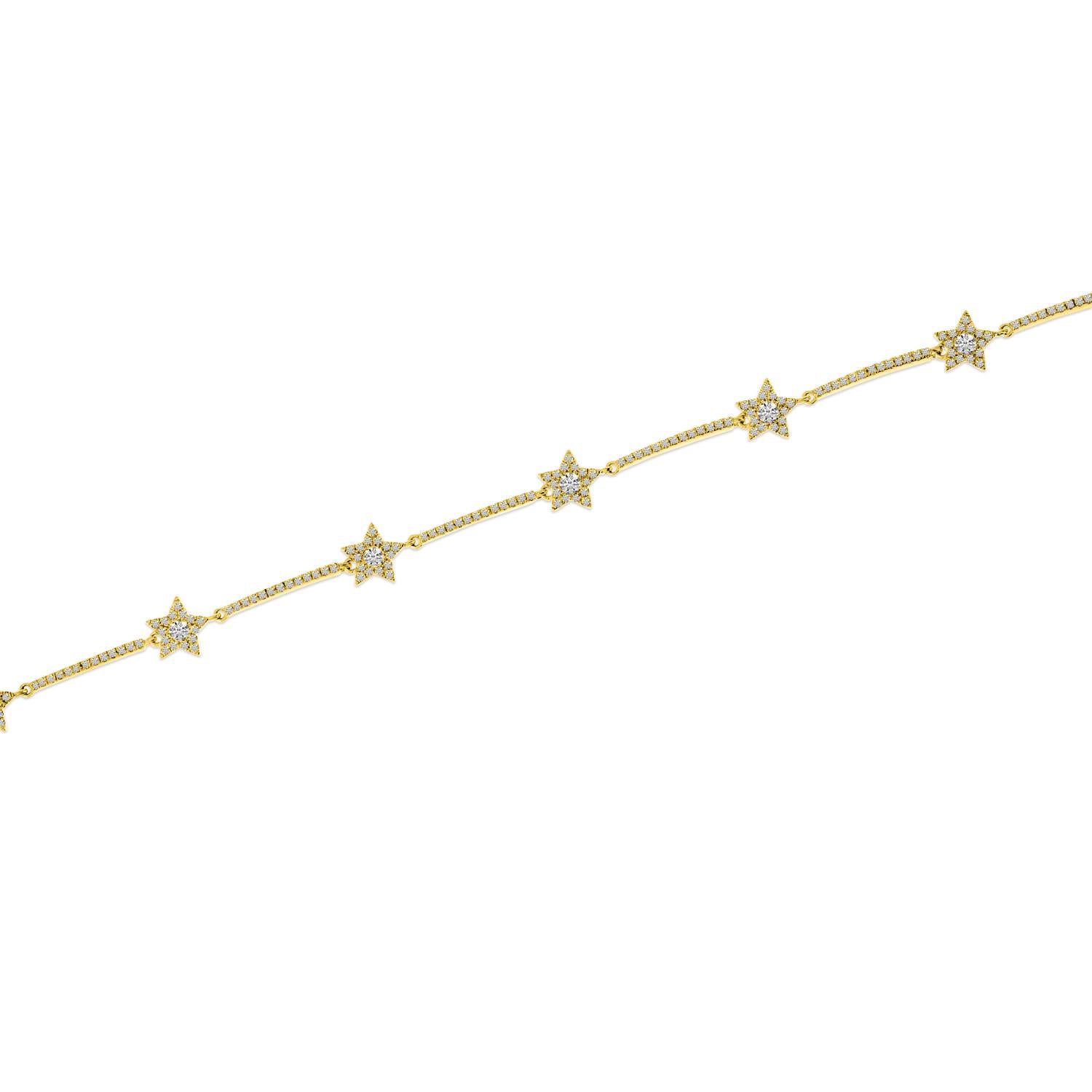 14K Gold Diamond Star Bracelet Birmingham Jewelry Bracelet Birmingham Jewelry