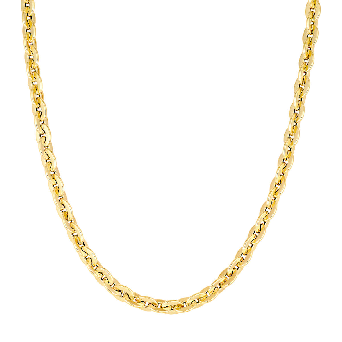 14K Yellow Gold Hollow Oval Link Chain Birmingham Jewelry Gold Chain Birmingham Jewelry