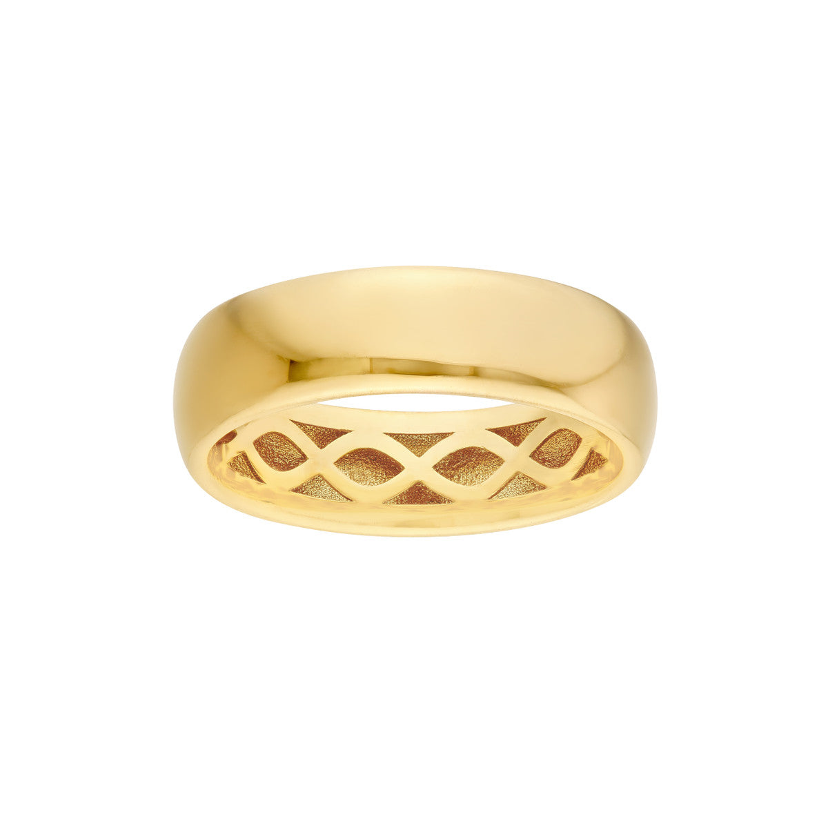 14K Yellow Gold Wide Round Band Birmingham Jewelry Ring Birmingham Jewelry