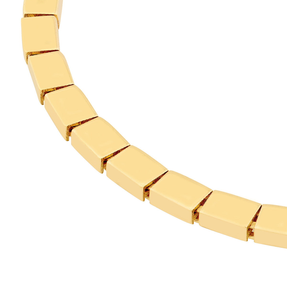14K Yellow Gold Rectangle link Bracelet