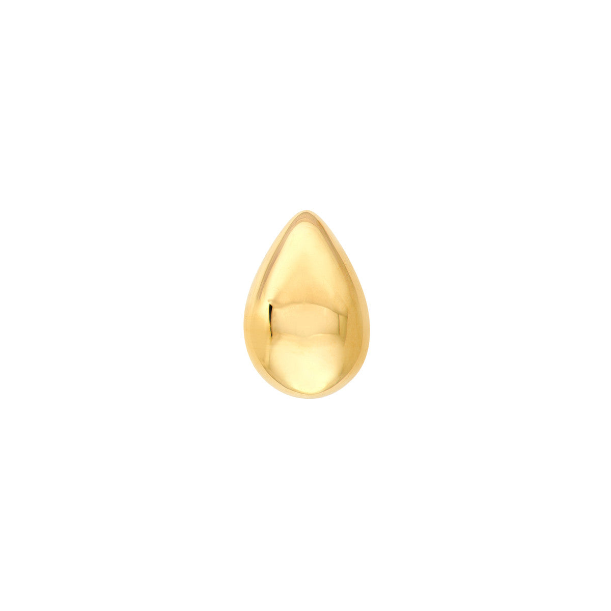 14K Yellow Gold Polished Teardrop Stud Earrings