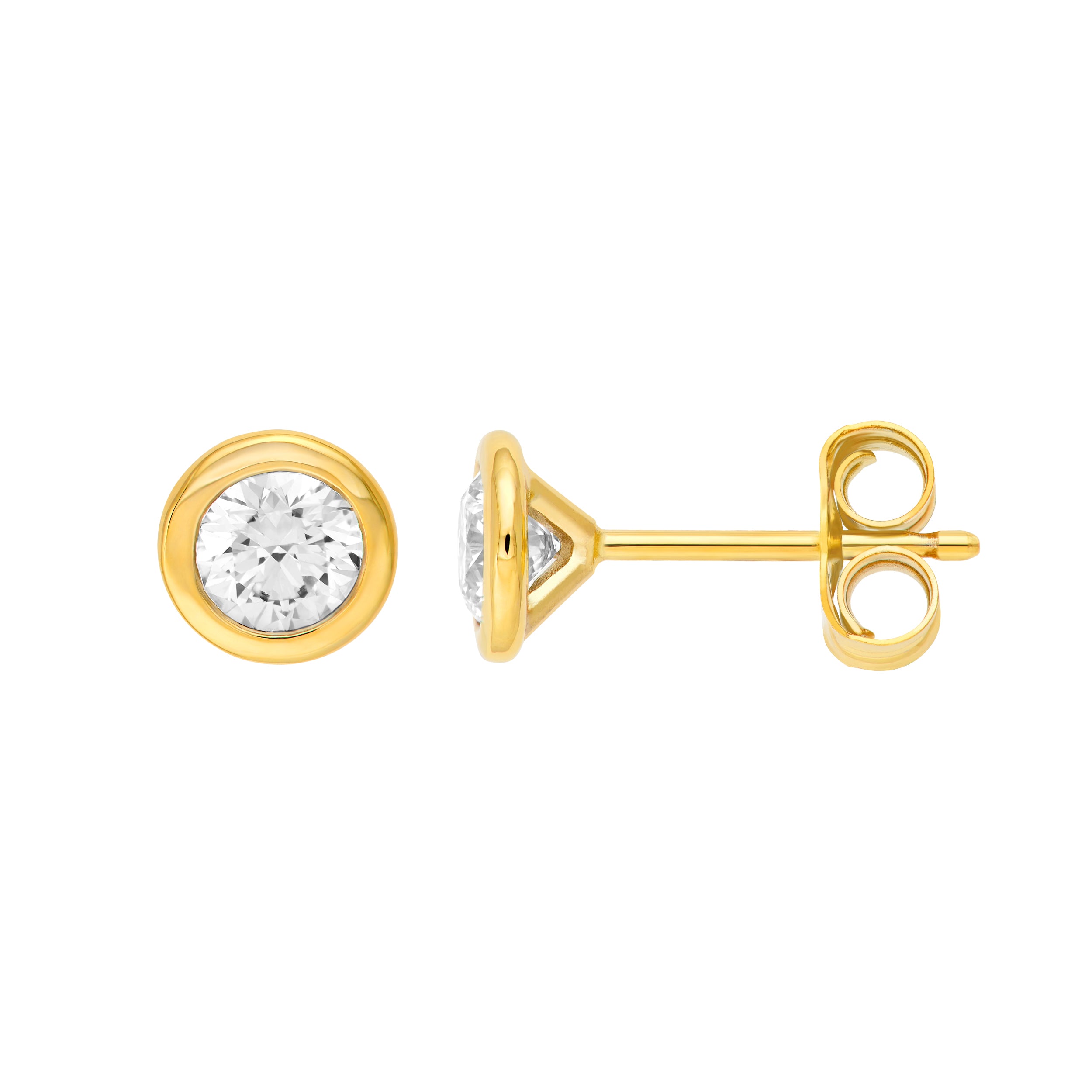 14K Gold 3/8tcw Round Diamond Martini Stud Earrings Birmingham Jewelry Earrings Birmingham Jewelry