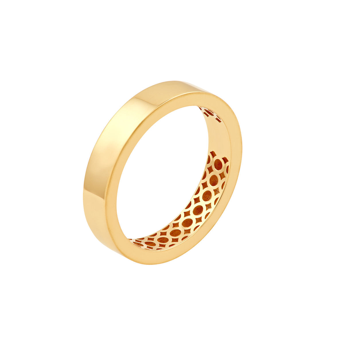 14K Yellow Gold Polished Flat 4.00mm Band Ring