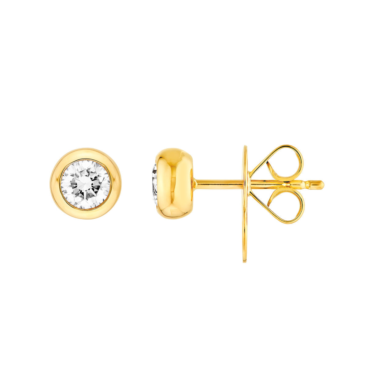 14K Gold 4.00mm 1/2tcw Round Diamond Stud Earrings Birmingham Jewelry Earrings Birmingham Jewelry