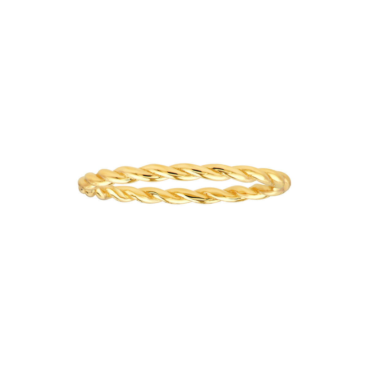 14K Yellow Gold Twisted Rope Band Ring
