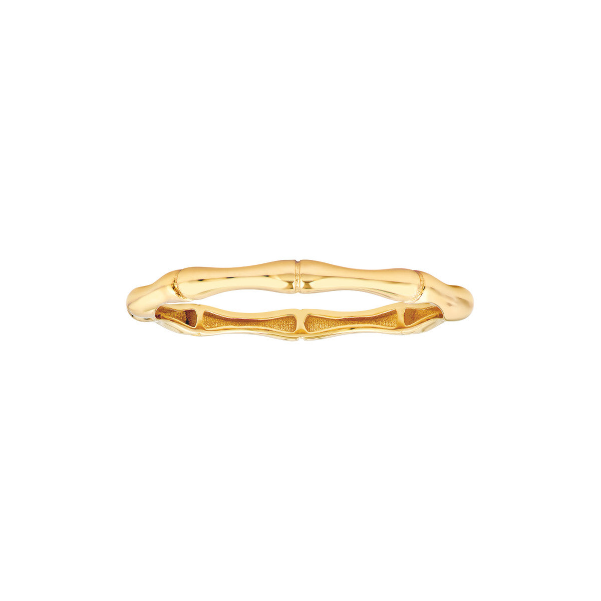 14K Yellow Gold Dainty Bamboo Band