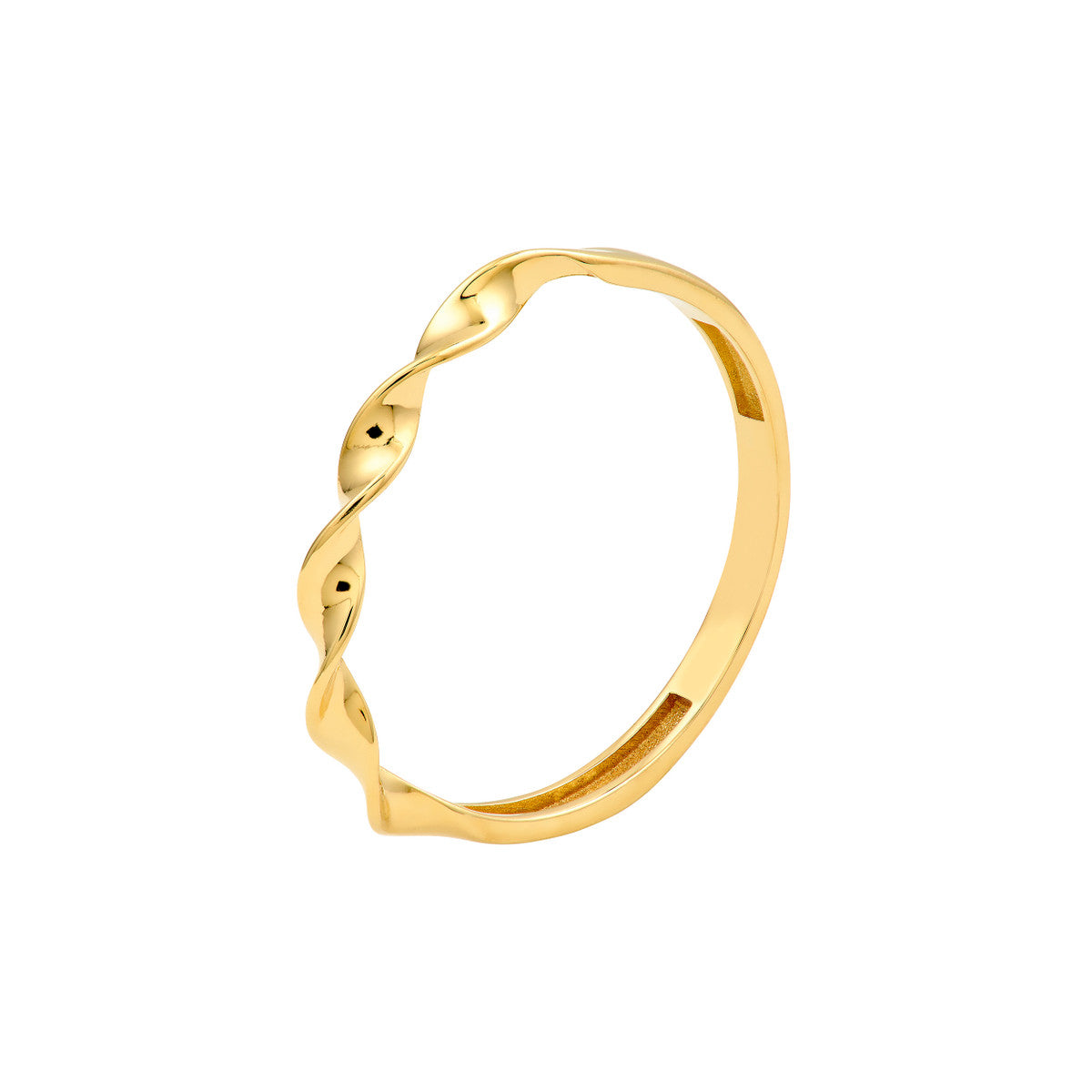 14K Yellow Gold Twisted Band Ring