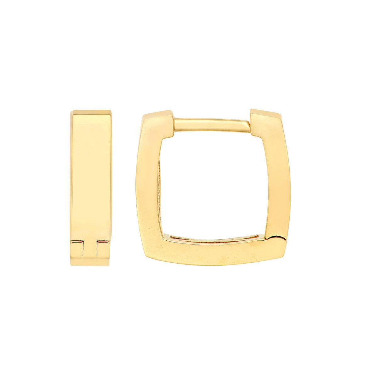 14K Yellow Gold Small Square Hoop Earrings Birmingham Jewelry Earrings Birmingham Jewelry