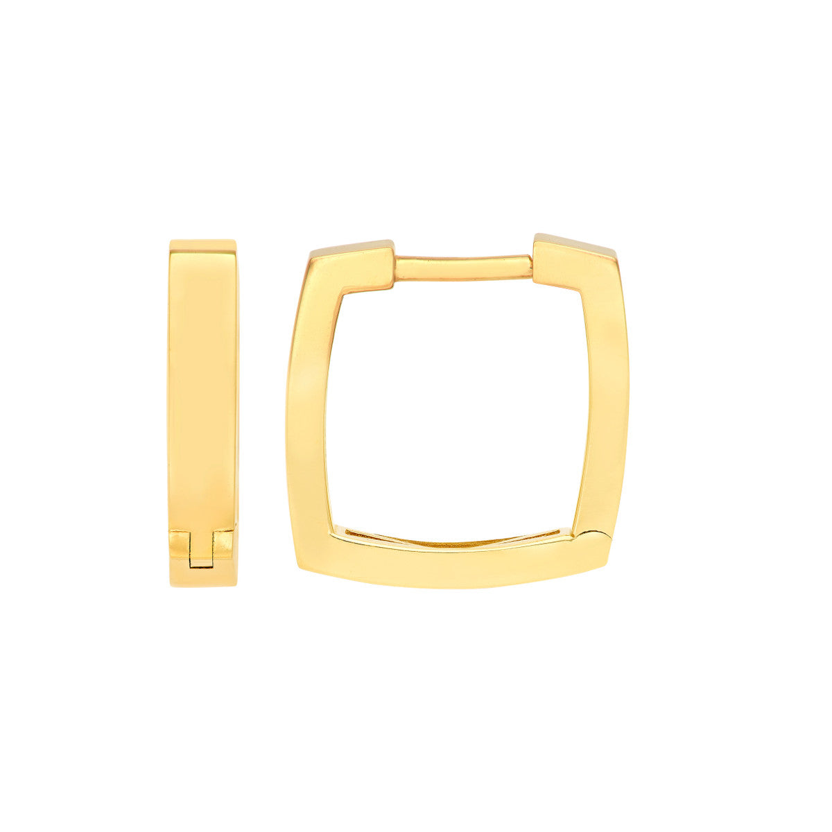 14K Yellow Gold Large Square Hoop Earrings Birmingham Jewelry Earrings Birmingham Jewelry