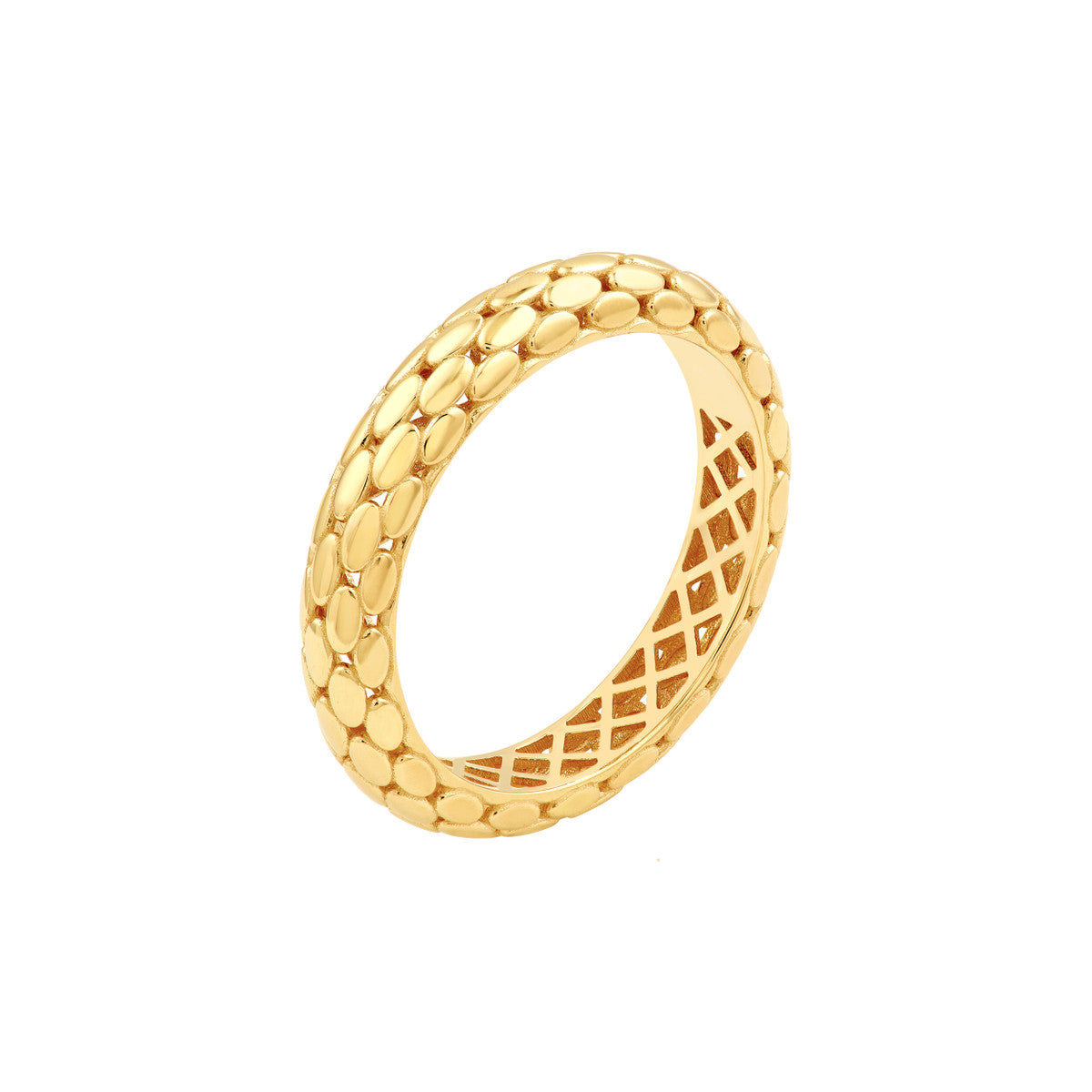 14K Yellow Gold Woven Design Band Ring
