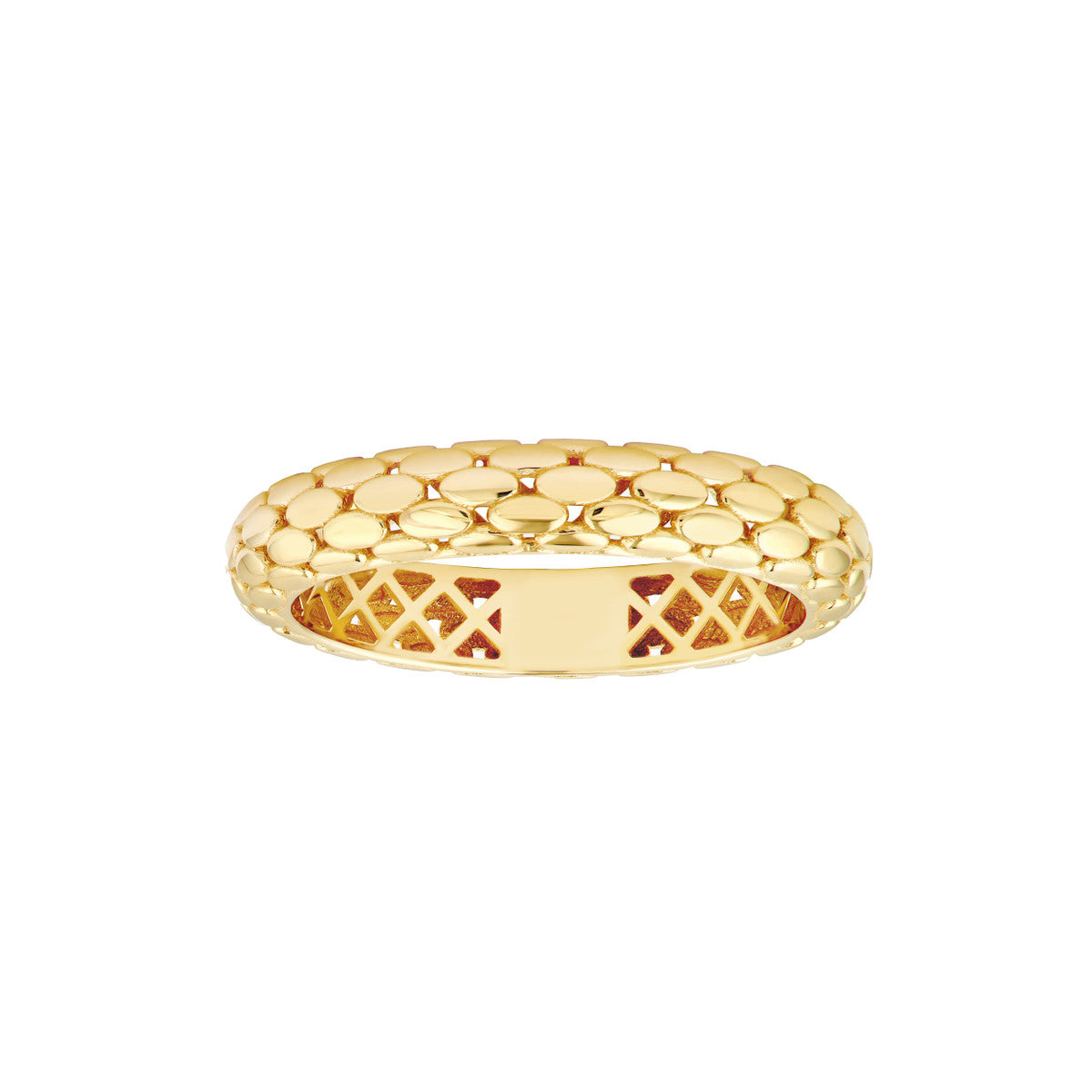 14K Yellow Gold Woven Design Band Ring