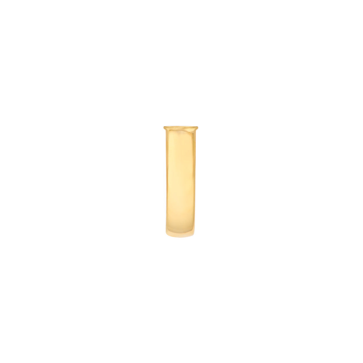 14K Yellow Gold 4.00mm Oval Tube J Hoop Earrings