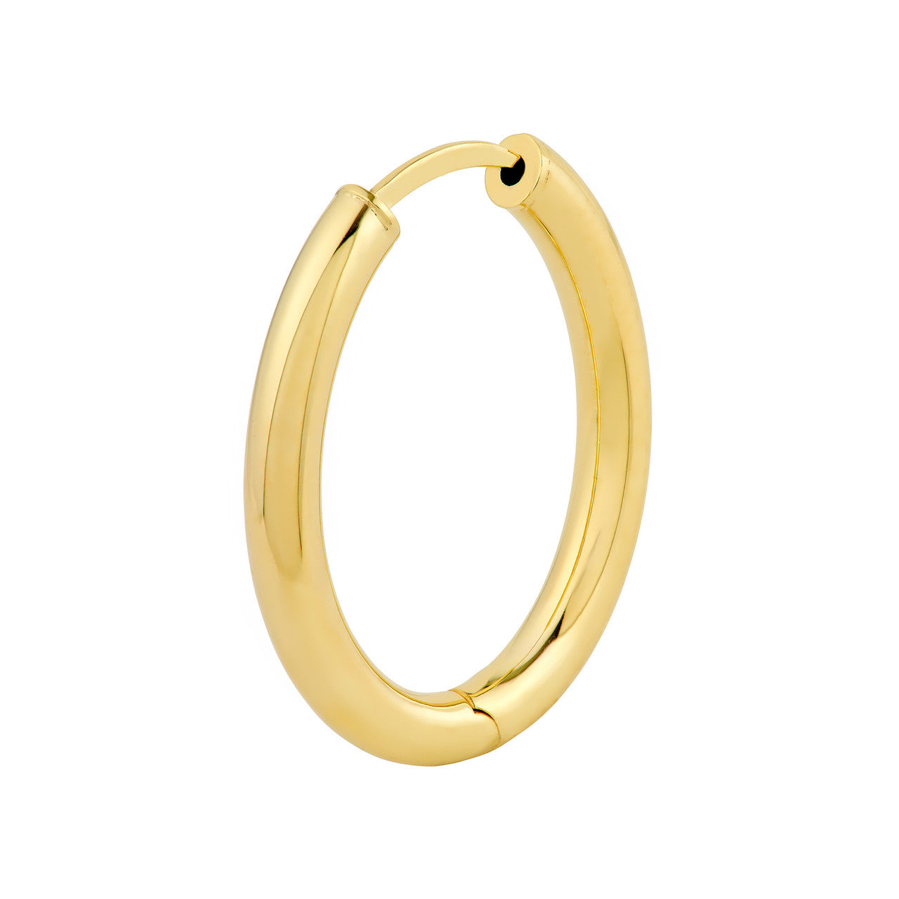 14K Yellow Gold 20.00mm x 15.00mm Oval Hoop Earrings