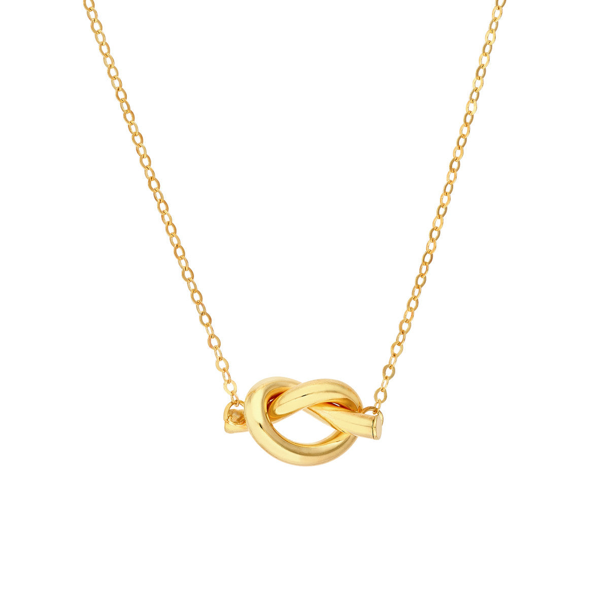 14K Yellow Gold 2.00mm Tube Love Knot Necklace Birmingham Jewelry Necklace Birmingham Jewelry