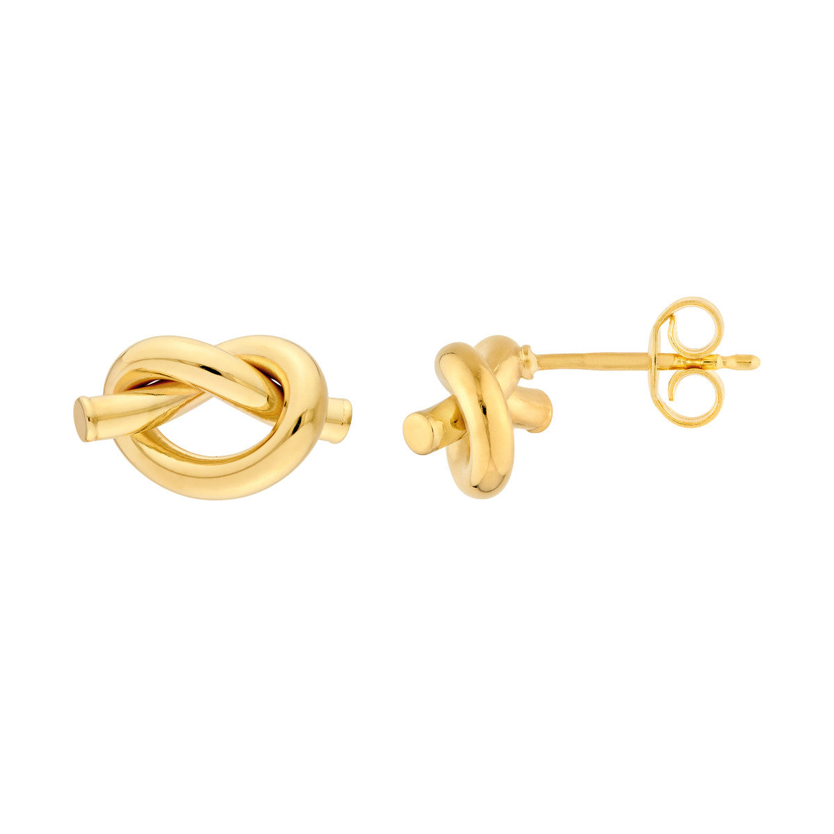 14K Yellow Gold 2.00mm Tube Love Knot Earrings Birmingham Jewelry Earrings Birmingham Jewelry
