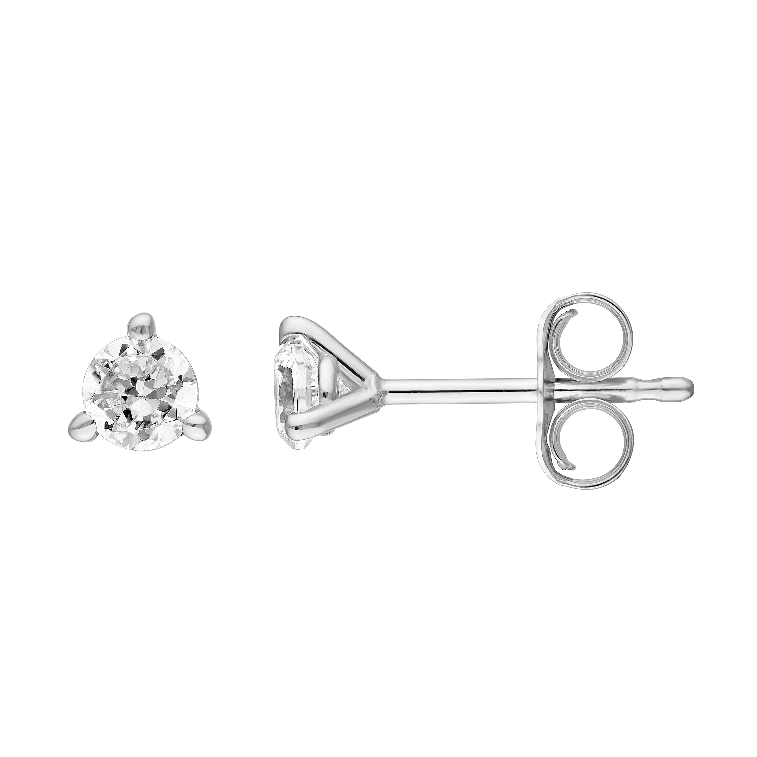 14K Gold 1/5tcw Round Diamond 3 Prong Stud Earrings Birmingham Jewelry Earrings Birmingham Jewelry