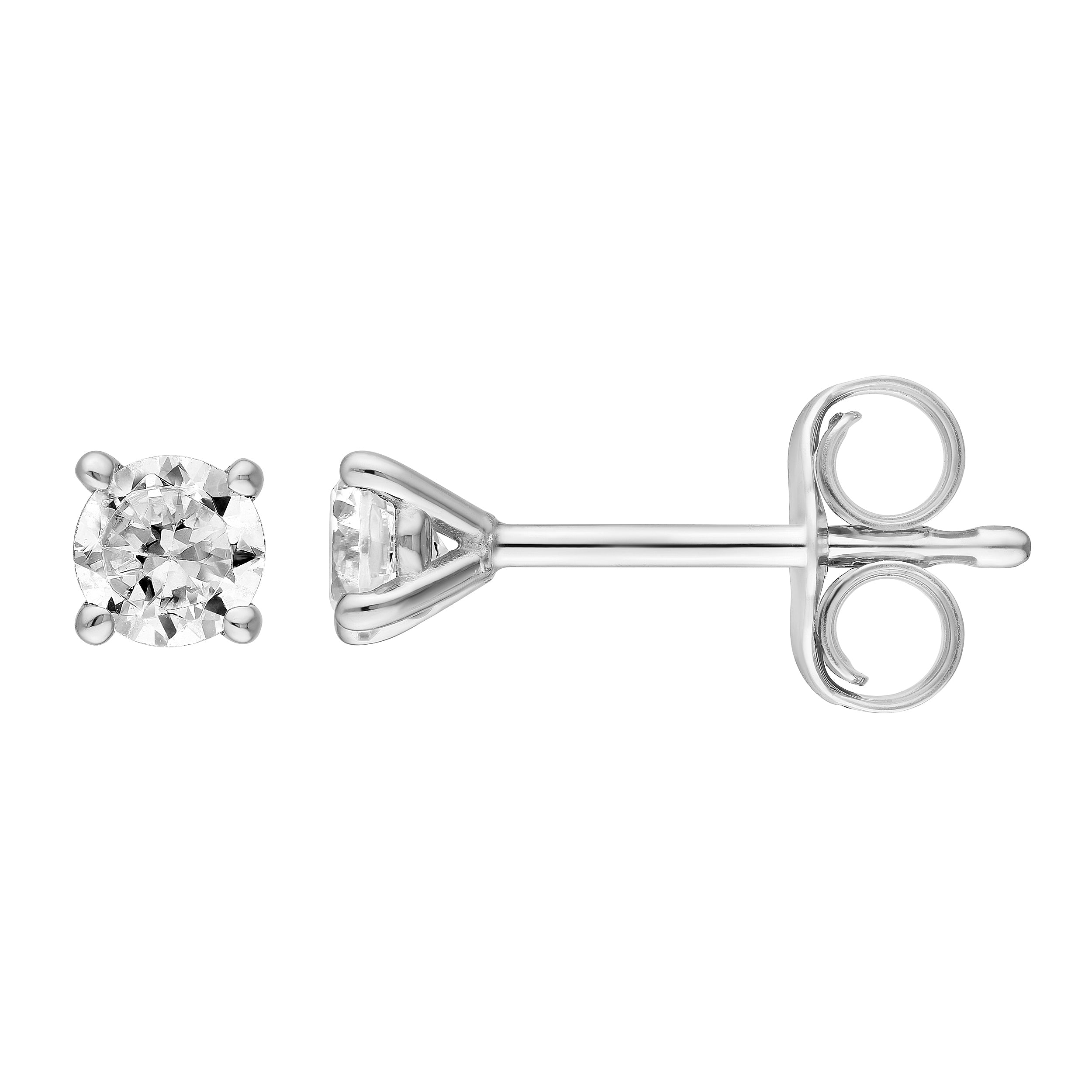 14K Gold 1/5tcw Round Diamond 4 Prong Stud Earrings Birmingham Jewelry Earrings Birmingham Jewelry
