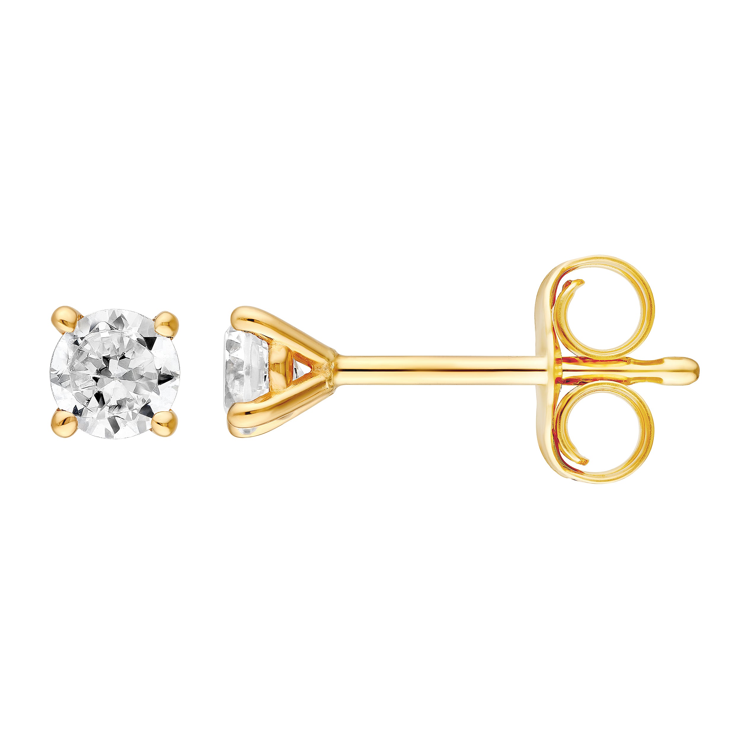14K Gold 1/5tcw Round Diamond 4 Prong Stud Earrings Birmingham Jewelry Earrings Birmingham Jewelry