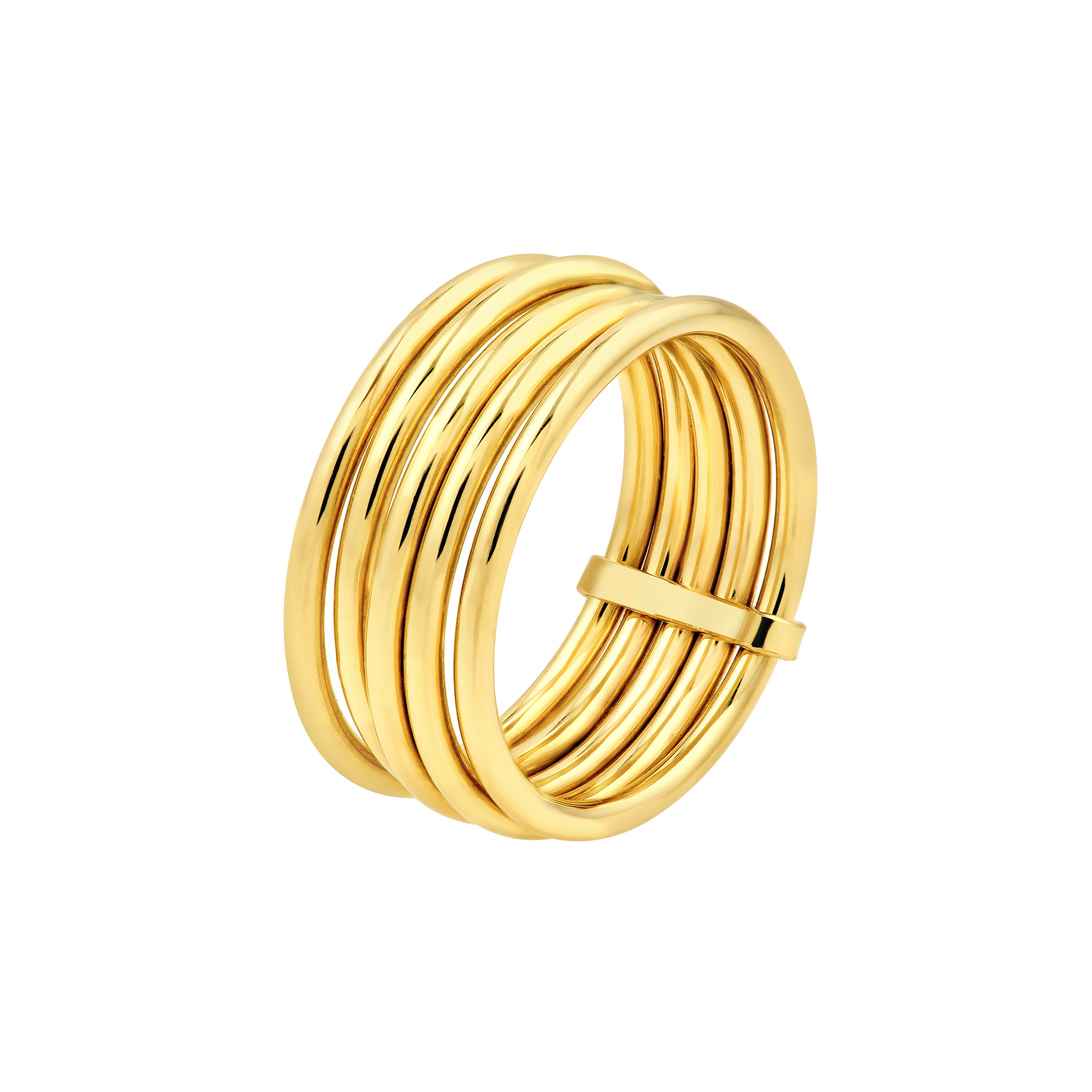 14K Yellow Gold Multi Tube Ring Birmingham Jewelry Ring Birmingham Jewelry