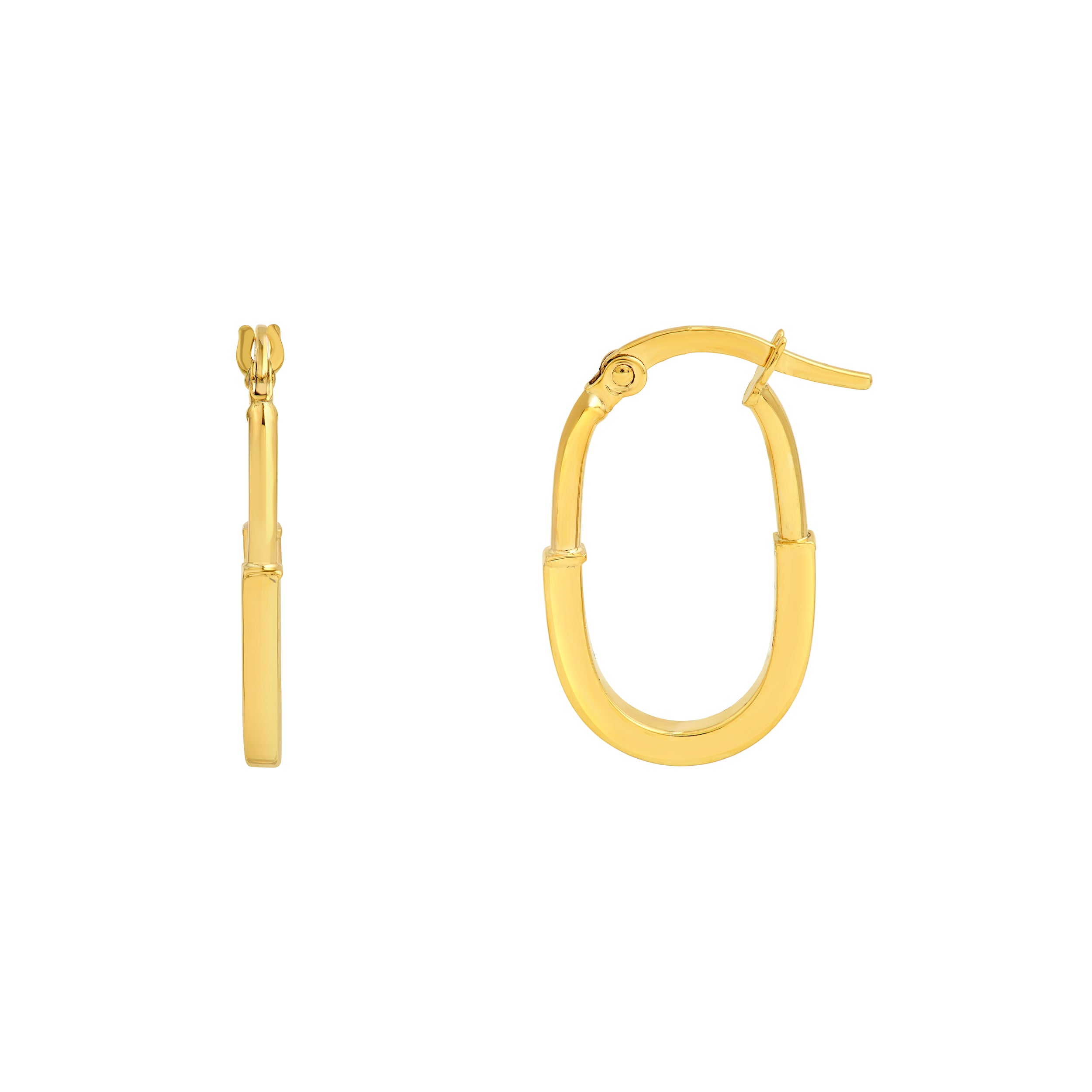 14K Yellow Gold Large Layered Oval Hoop Earrings Birmingham Jewelry Earrings Birmingham Jewelry