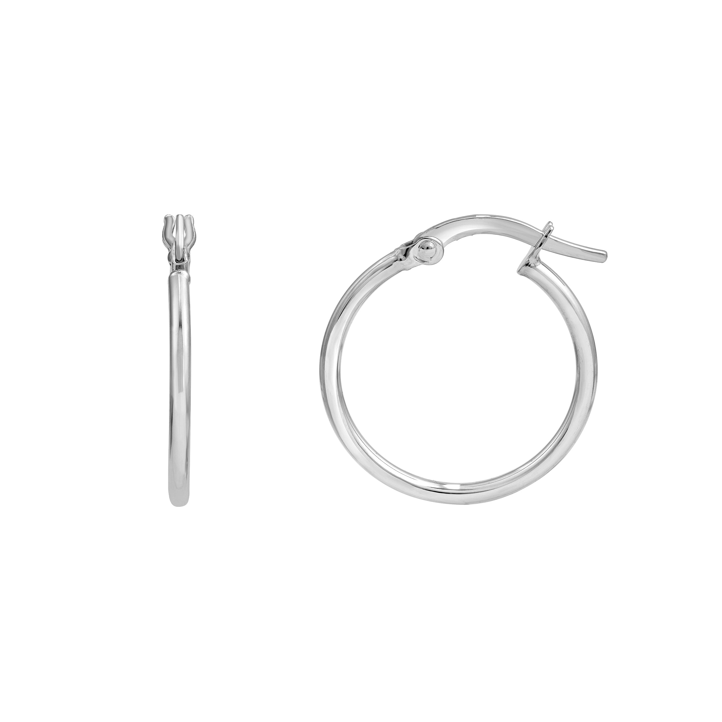 14K Gold 15.00mm Round Hoop Earrings Birmingham Jewelry Earrings Birmingham Jewelry