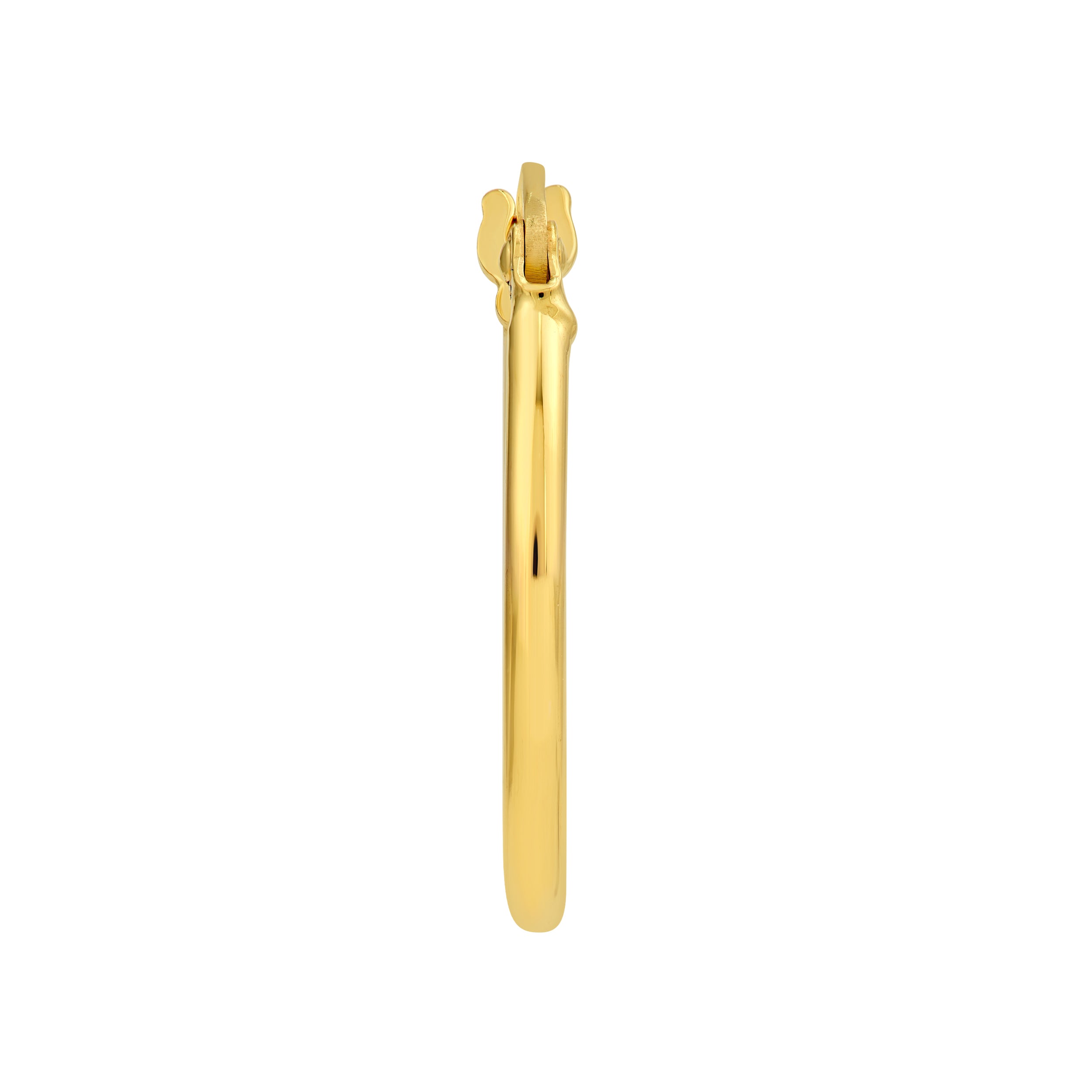 14K Yellow Gold Round Tube Oval Hoop Earrings Birmingham Jewelry Earrings Birmingham Jewelry