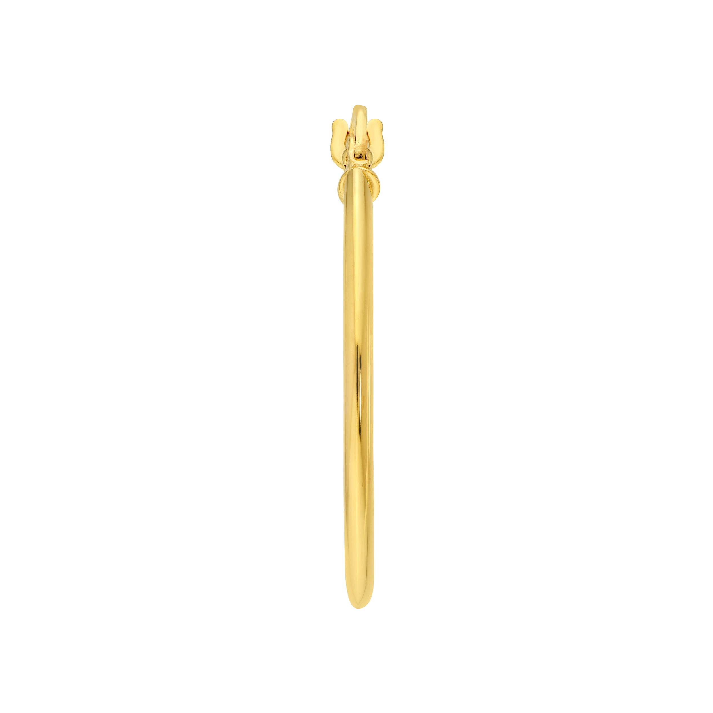 14K Gold 20.00mm Knife Edge Oval Hoop Earrings Birmingham Jewelry Earrings Birmingham Jewelry