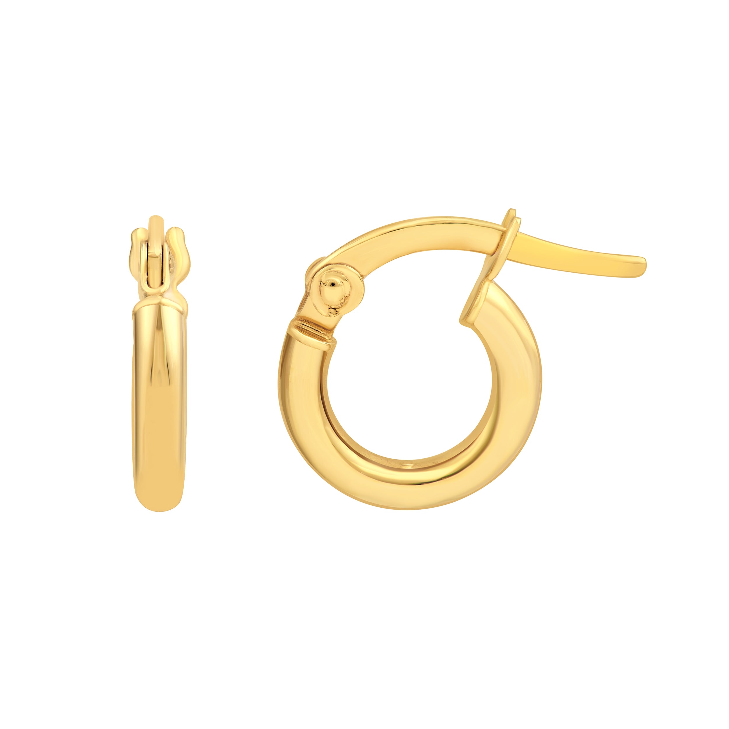 14K Gold Round Micro Hoops Birmingham Jewelry Earrings Birmingham Jewelry