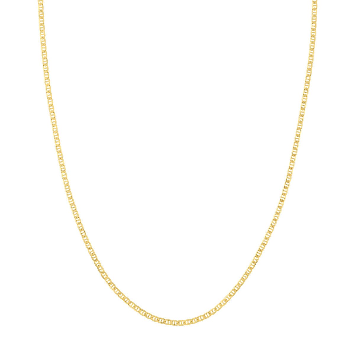 10K Yellow Gold 2.30mm Mariner Chain with Lobster Lock Birmingham Jewelry Gold Chain Birmingham Jewelry