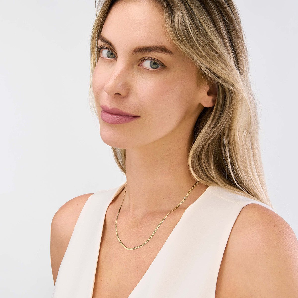 14K Gold 2.30mm Mariner Chain with Lobster Lock Birmingham Jewelry Gold Chain Birmingham Jewelry