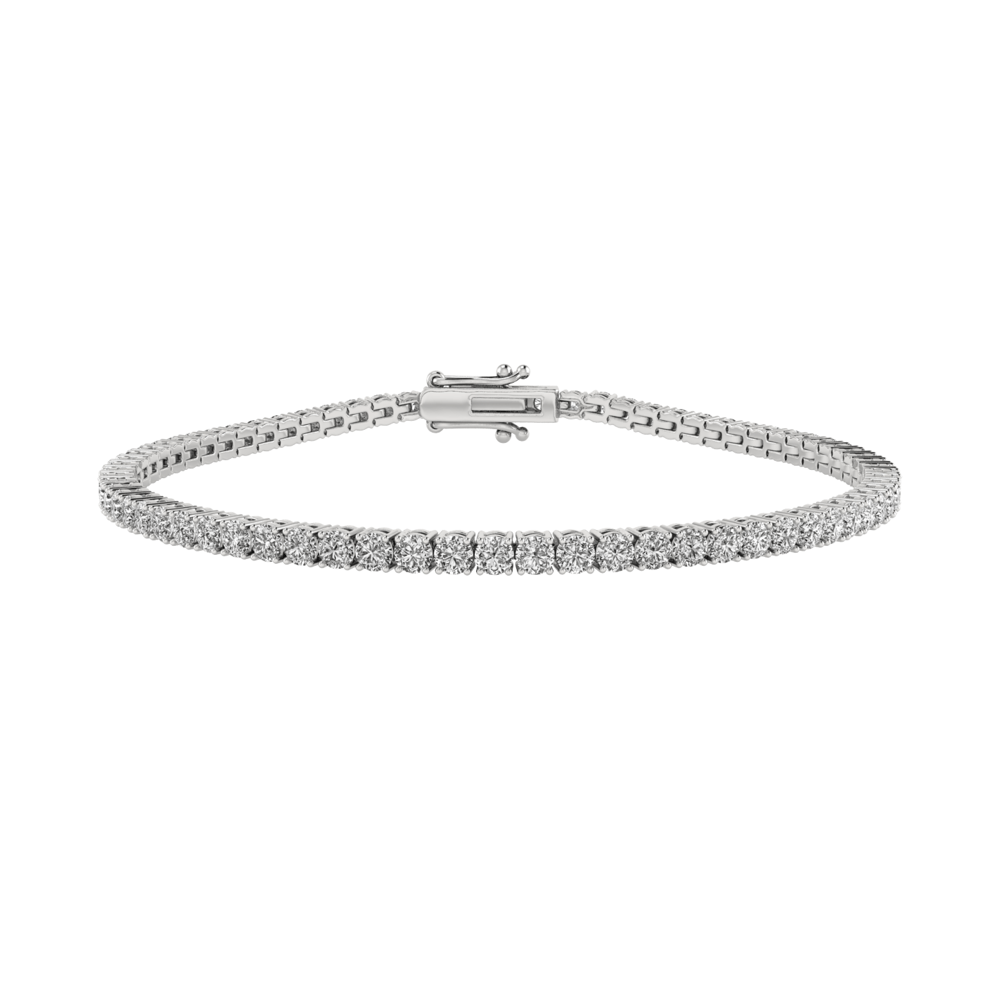 Birmingham Jewelry - 14K Gold 7.00" Round Lab Grown Diamond Tennis Bracelet 3.00ct - Birmingham Jewelry