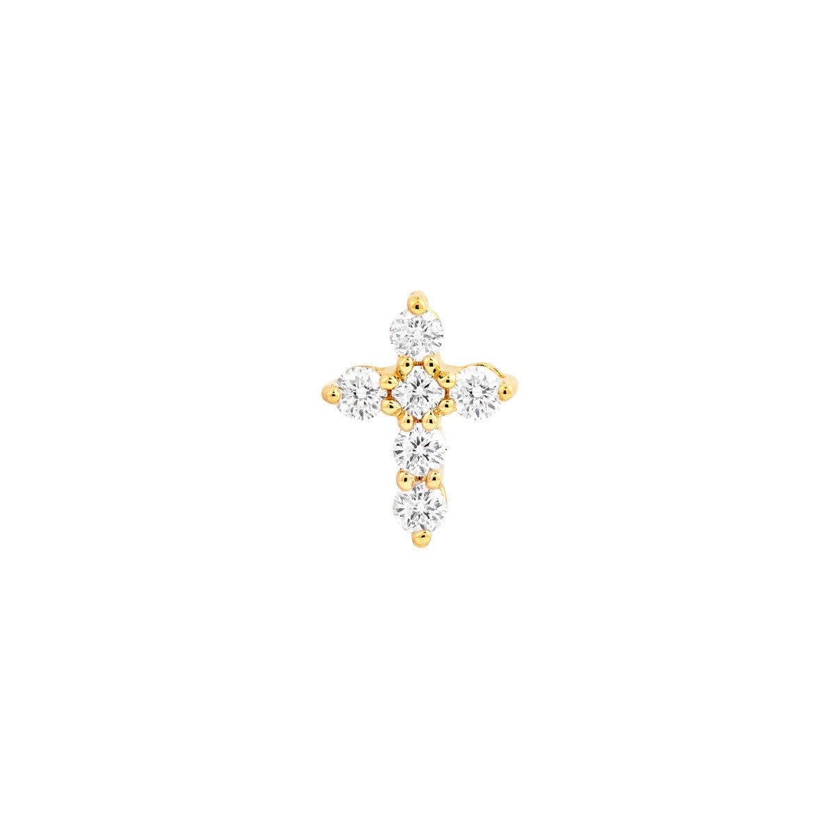 14K Gold Diamond Cross Earrings (1/3tcw) Birmingham Jewelry Earrings Birmingham Jewelry