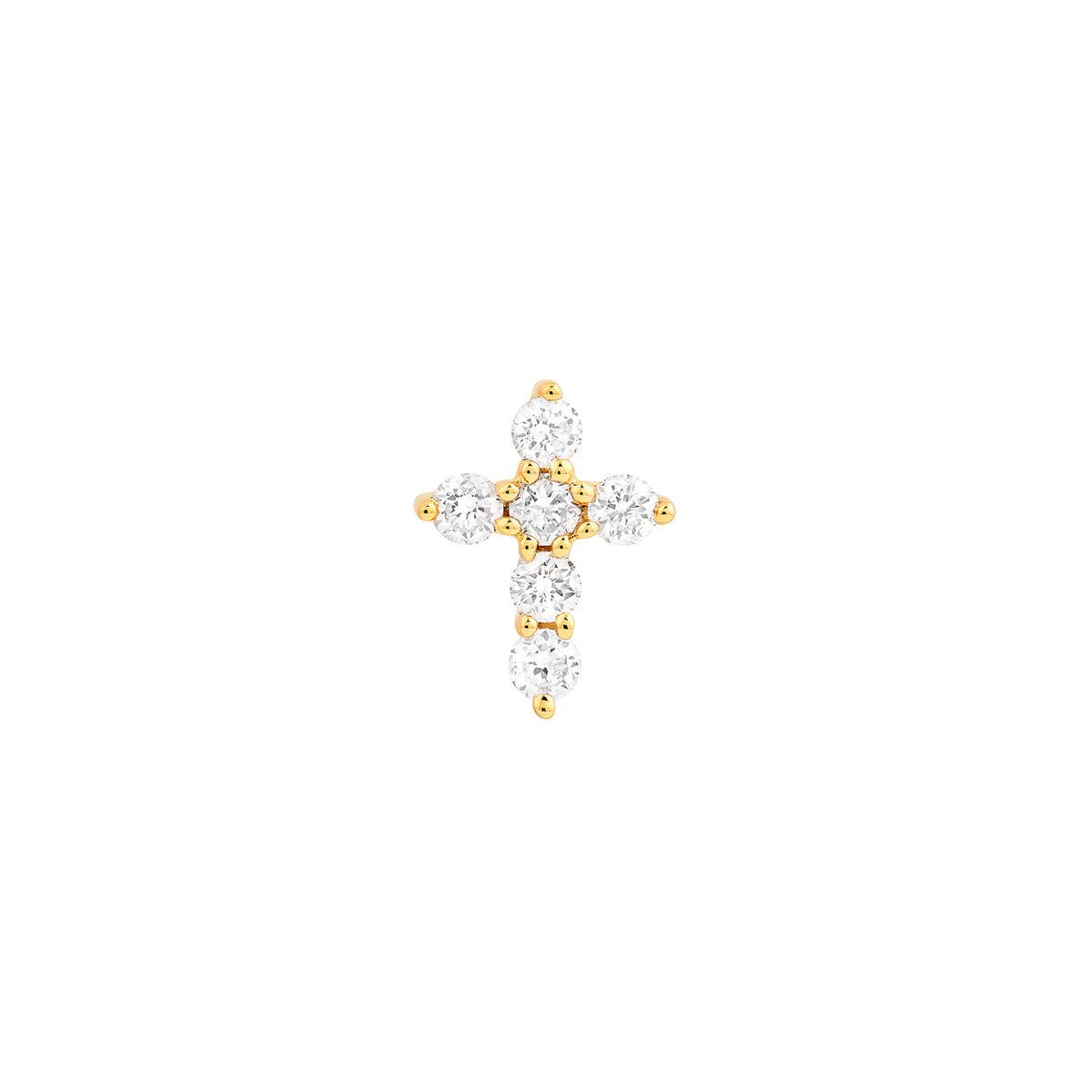 14K Gold Diamond Cross Earrings (1/5tcw) Birmingham Jewelry Earrings Birmingham Jewelry