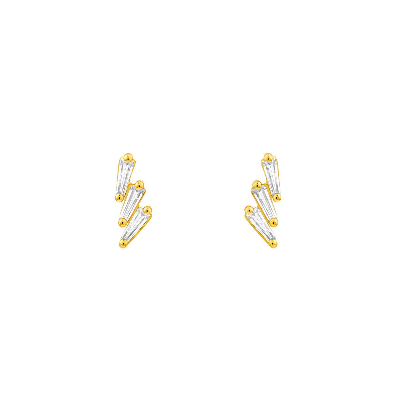 Birmingham Jewelry - 14K Gold Diamond Stacked Earrings - Birmingham Jewelry
