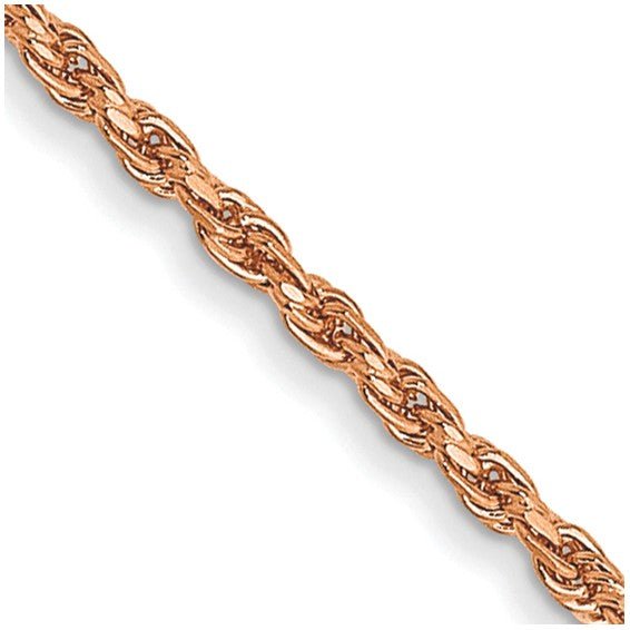 Birmingham Jewelry - 14K Rose Gold Diamond Cut Rope Chain - Birmingham Jewelry