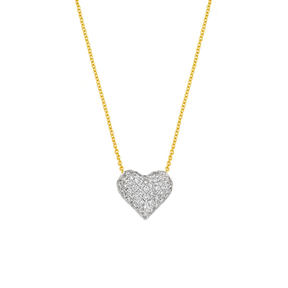 Birmingham Jewelry - 14K Two Tone Gold Diamond Pave Necklace (0.33tcw) - Birmingham Jewelry