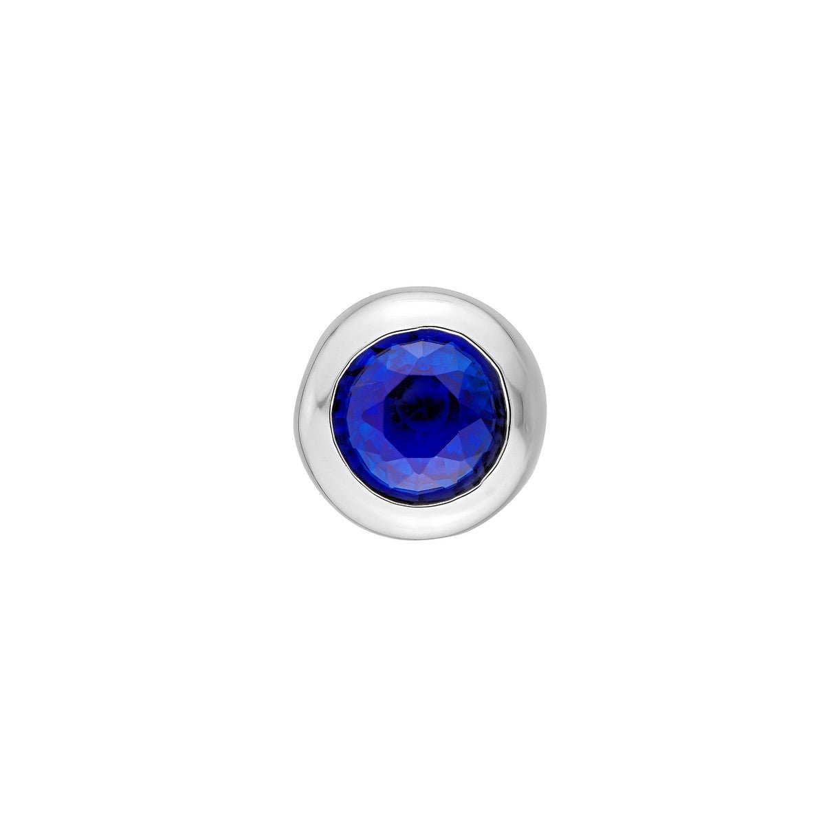 Birmingham Jewelry - 14K White Gold 4.00mm Round Blue Sapphire Stud Earrings - Birmingham Jewelry