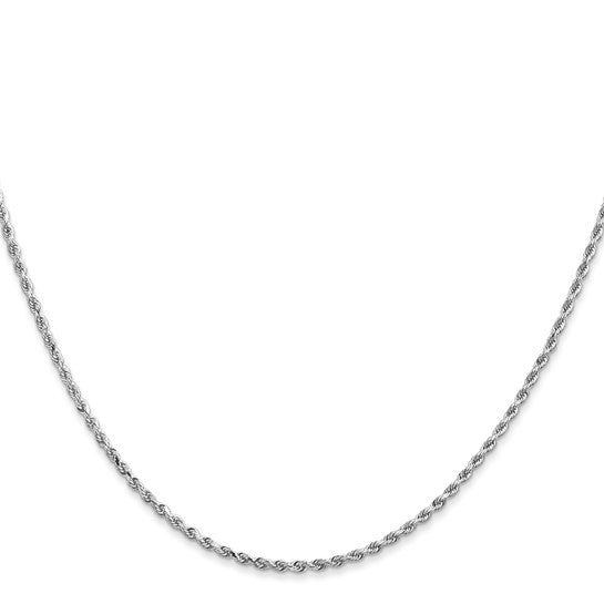 Birmingham Jewelry - 14K White Gold Diamond Cut Rope Chain - Birmingham Jewelry