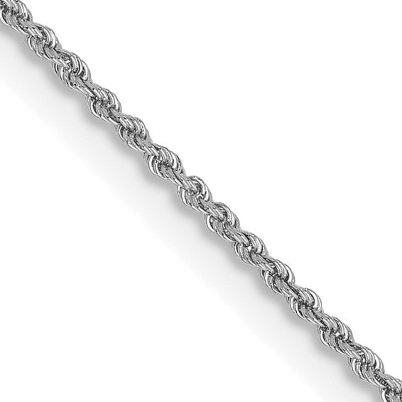 14K White Gold Regular Rope Necklace Chains Birmingham Jewelry Gold Chain Birmingham Jewelry