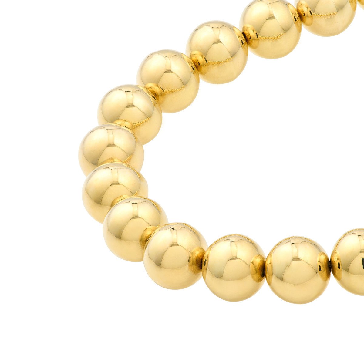 14K Yellow Gold 10.00mm Beaded Bracelet Birmingham Jewelry Bracelet Birmingham Jewelry