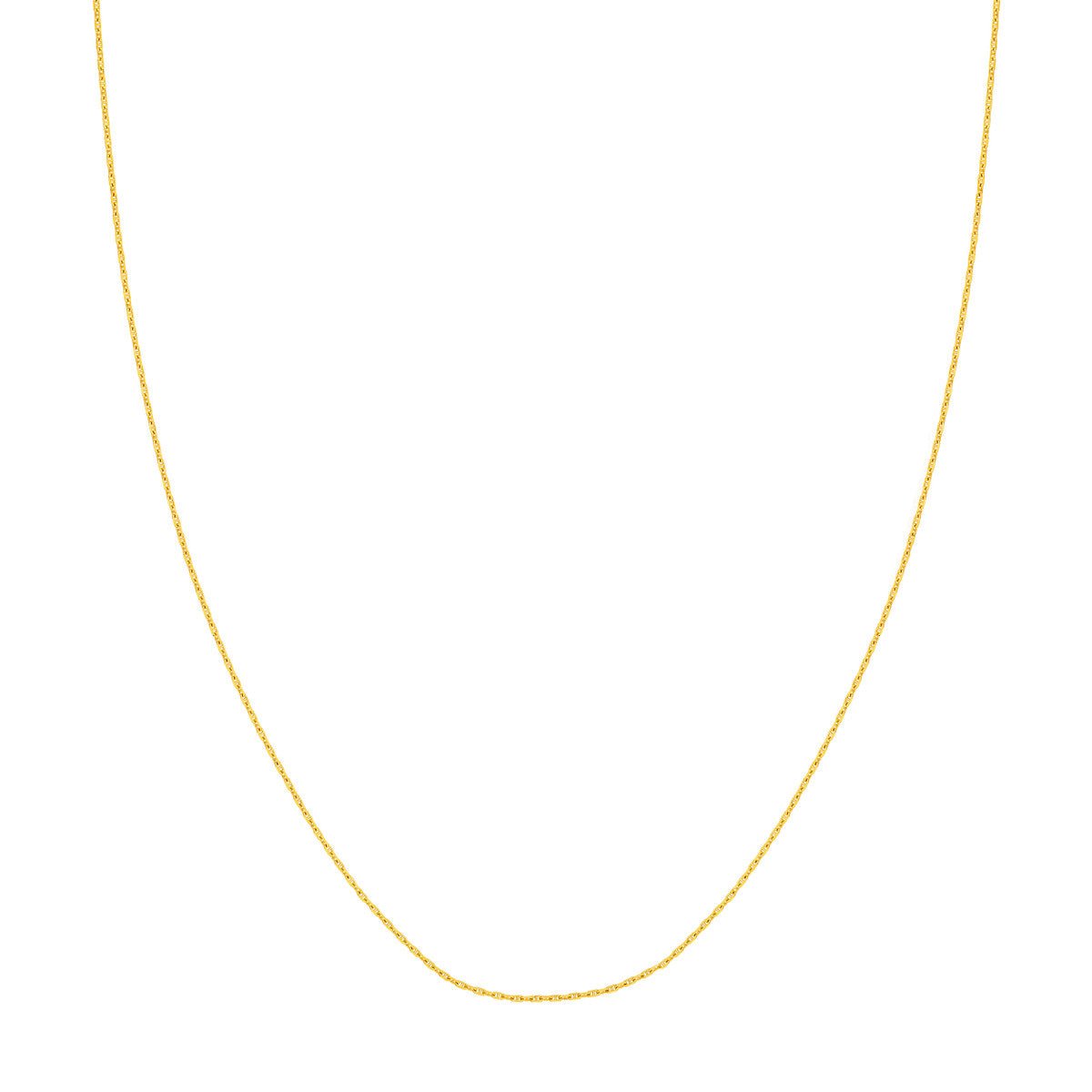 Birmingham Jewelry - 14K Yellow Gold 1.05mm D/C Anchor Chain - Birmingham Jewelry