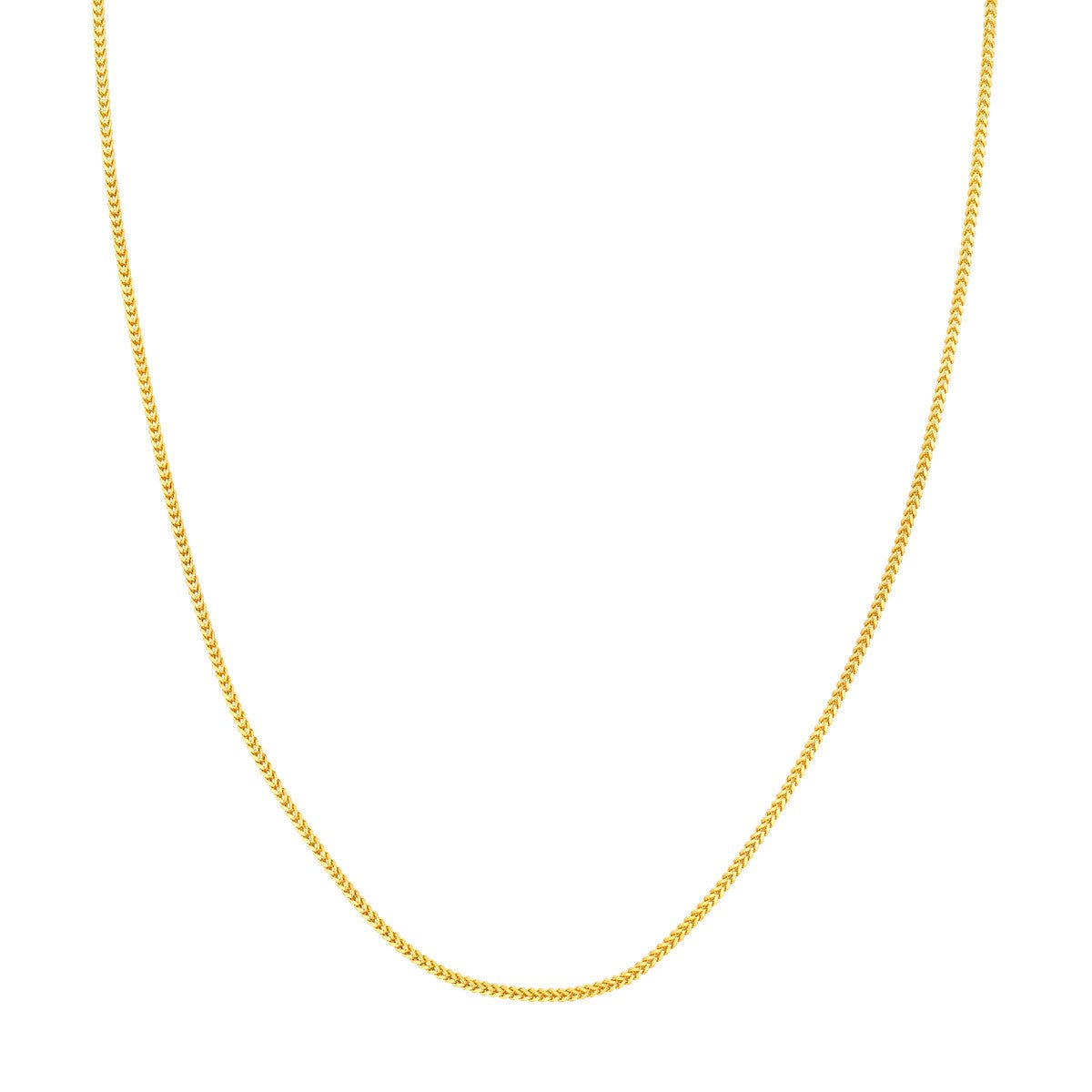 Birmingham Jewelry - 14K Yellow Gold 1.55mm Hollow Square Franco Chain - Birmingham Jewelry