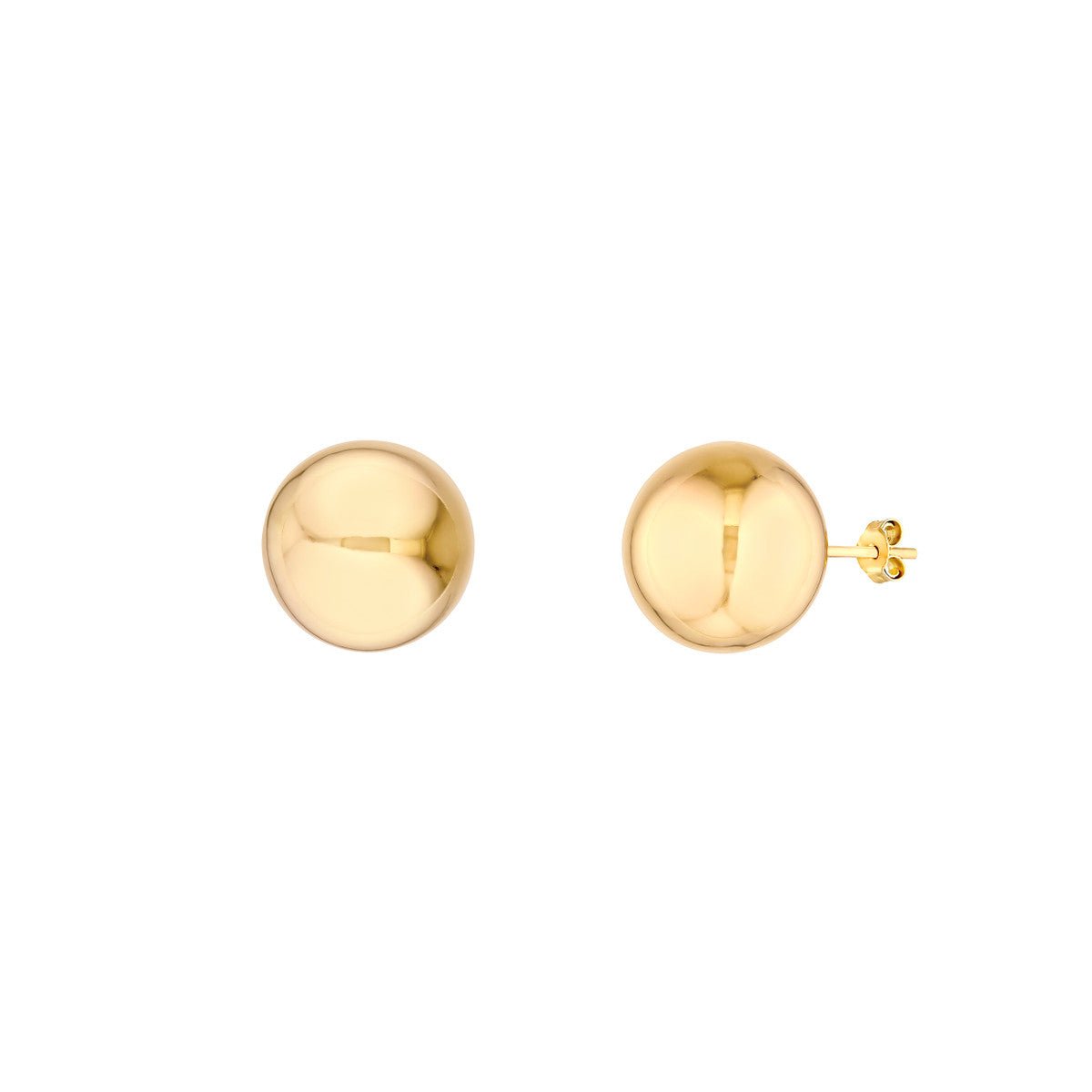 14K Yellow Gold 16.00mm Ball Stud Earrings Birmingham Jewelry Earrings Birmingham Jewelry