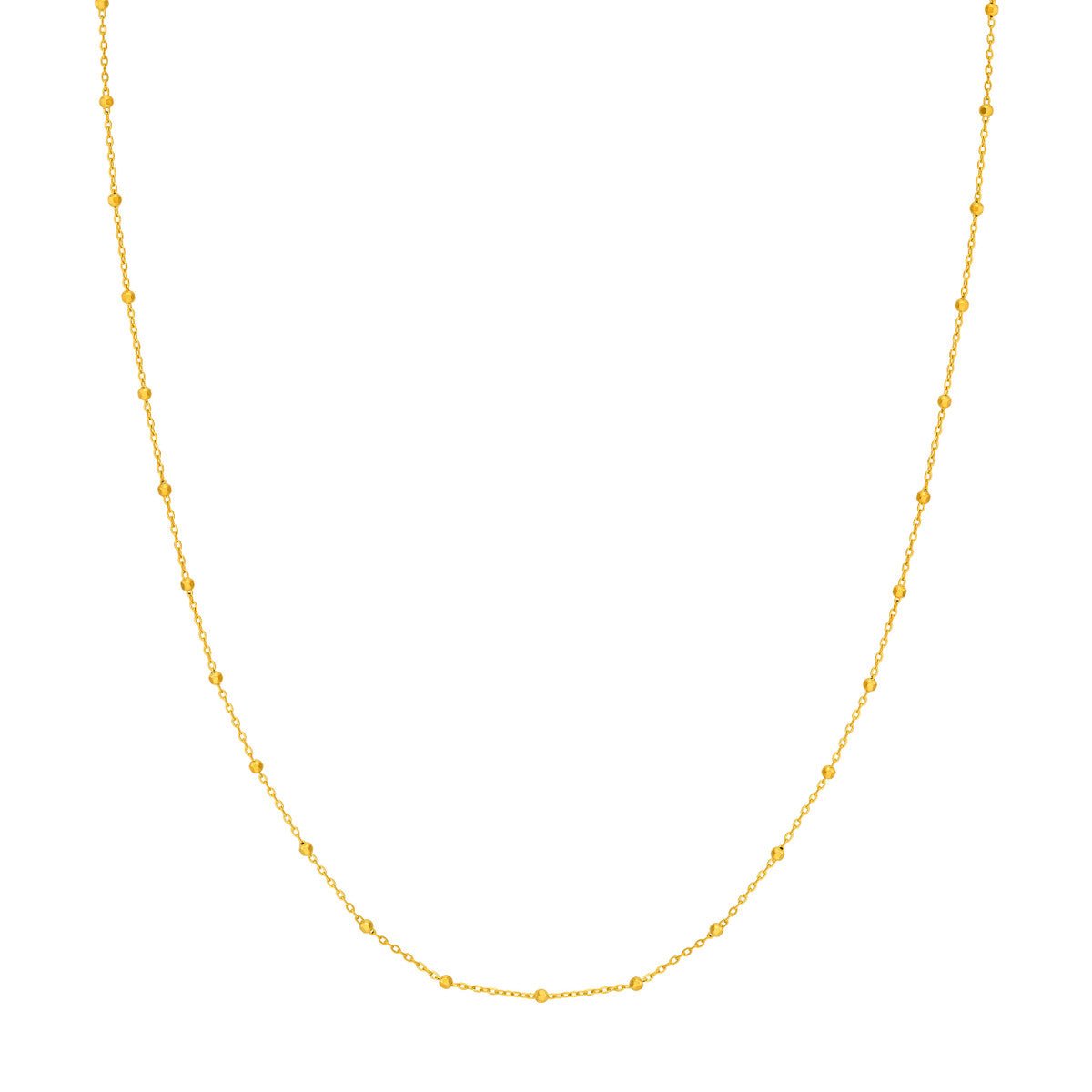 Birmingham Jewelry - 14K Yellow Gold 1.70mm Adjustable Saturn Chain - Birmingham Jewelry