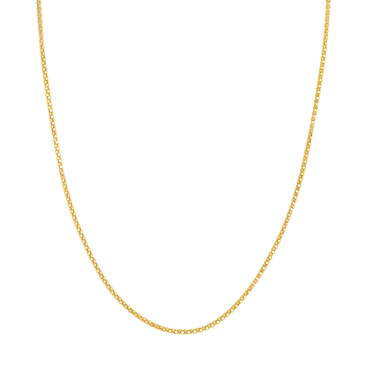 Birmingham Jewelry - 14K Yellow Gold 1.85mm Mirror Popcorn Chain - Birmingham Jewelry